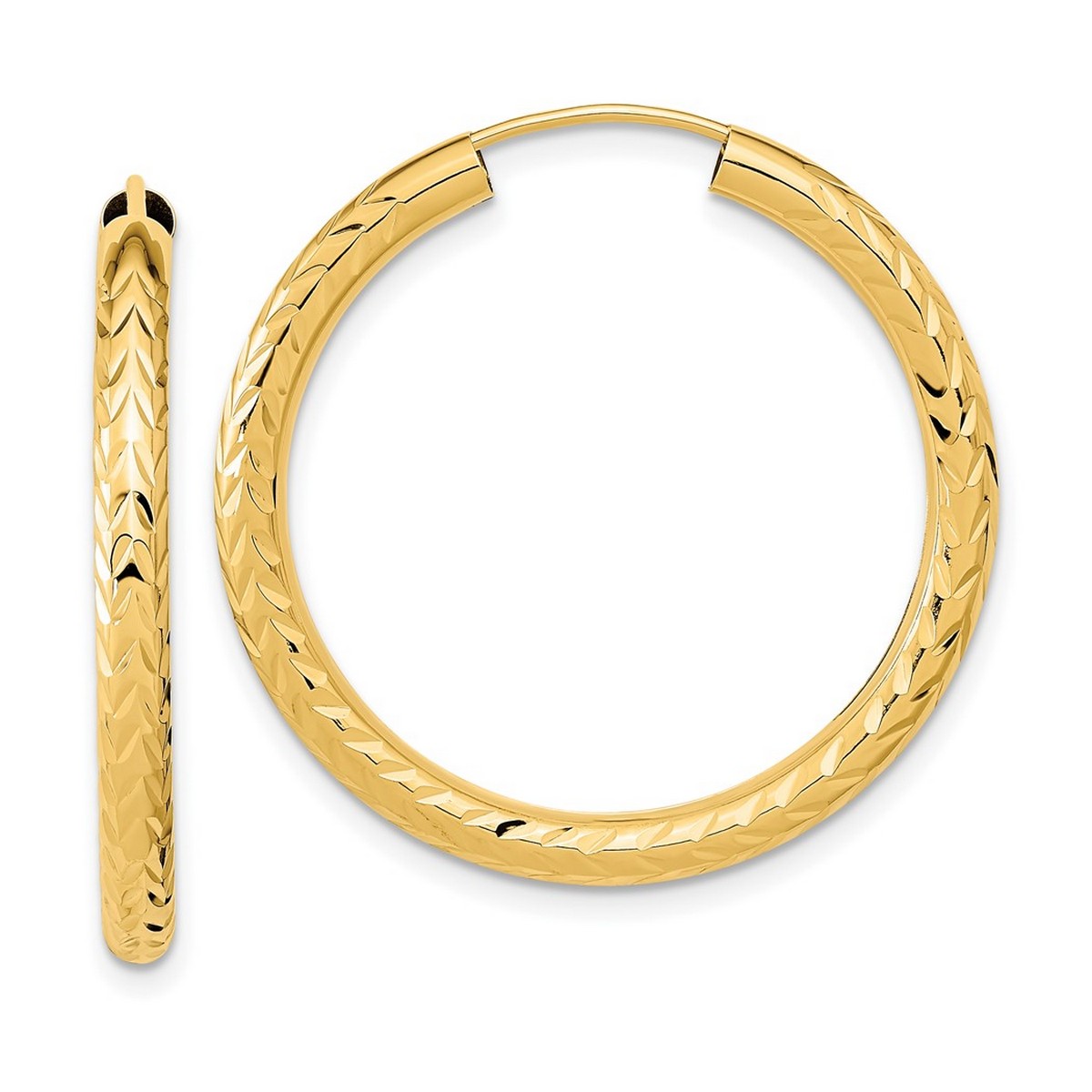 Endless Gold Hoop Earrings 30mm