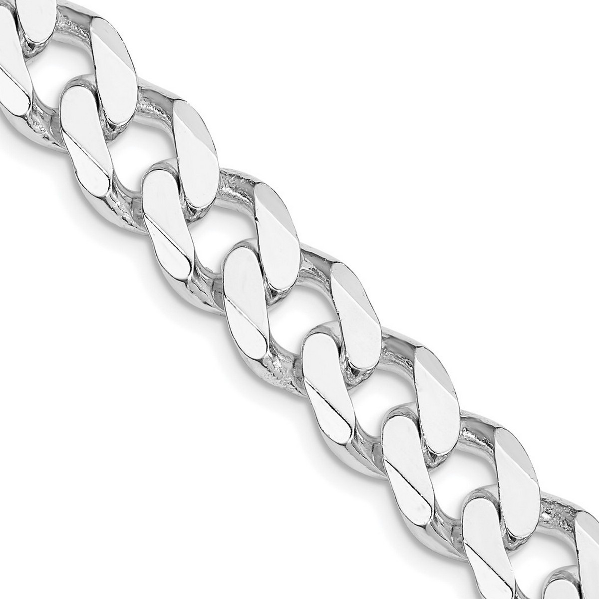 Sterling Silver Rhodium-plated 11mm Curb Chain Necklace - 24 Inch 112.5  Grams In Sterling Silver in Plated Metal - Fine Jewelry -  -  Jewelry 