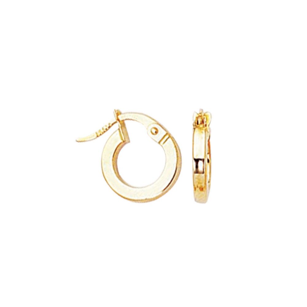 
14k Yellow Plain Hoop Childrens Earrings
