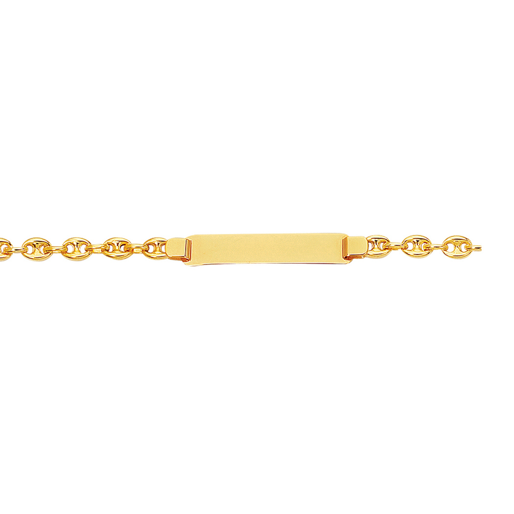 
14k Yellow ID Bracelet - 7 Inch
