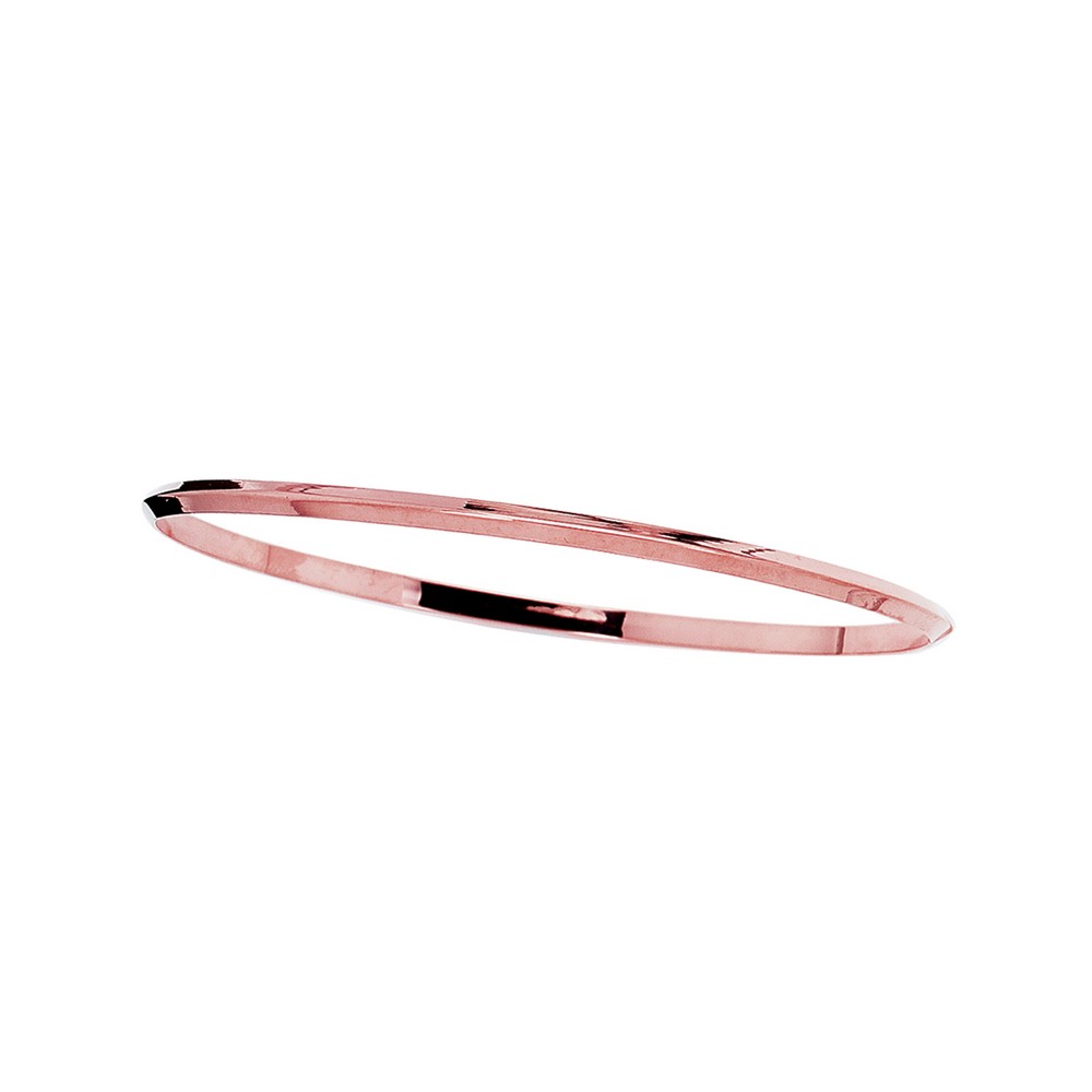 
14k Rose Gold 2.75mm Shiny Round Stackable Bangle Bracelet
