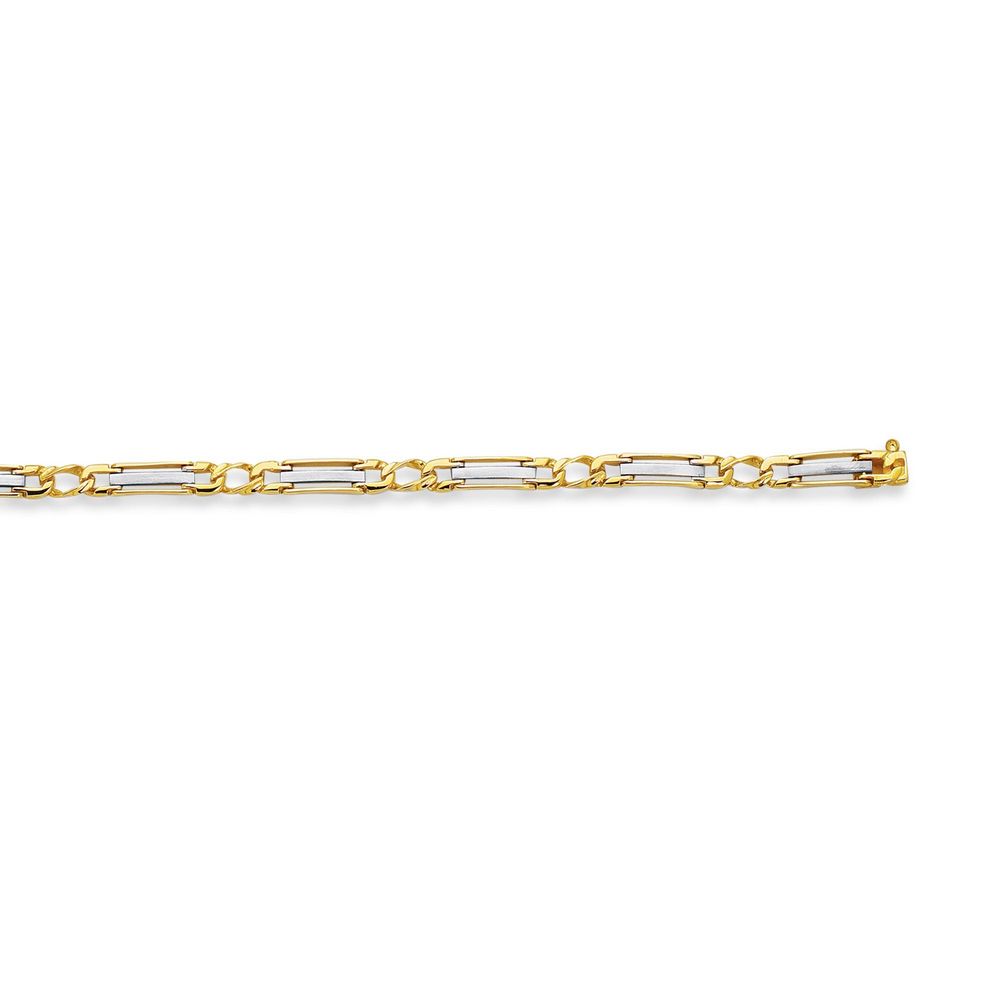 
14k Two-Tone Mens Link Bracelet - 8.25 Inch
