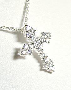 
Gothic Cubic Zirconia Cross Pendant
