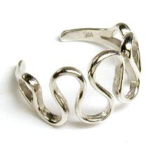 
White Gold ZigZag Adjustable Toe Ring
