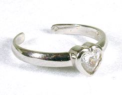 
Heart Cubic Zirconia Cubic Zirconia White Toe Ring
