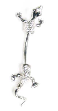 
Adorable Cubic Zirconia Cubic Zirconia Lizard Belly Ring
