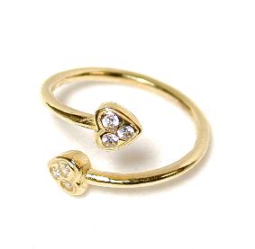 
Heart Cubic Zirconia Cubic Zirconia Bypass Adjustable Toe Ring
