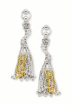 
Beaded Two-tone Chandelier Earrings
