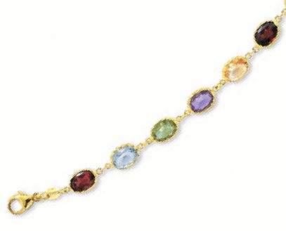 
Bold Bezel-set Gemstone Bracelet
