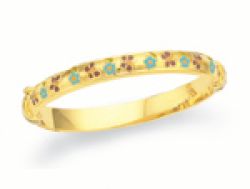 
Enamel Childrens Flower Bangle
