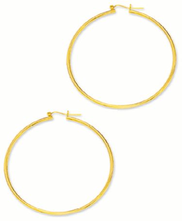 
2.0 mm Two Inch Hoop Earrings
