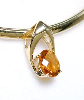 
Bold Deep Citrine Slide Pendant
