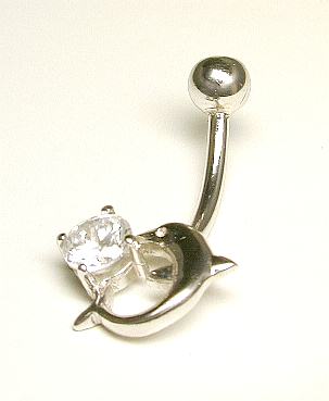 
Dolphin Cubic Zirconia Cubic Zirconia Belly Ring
