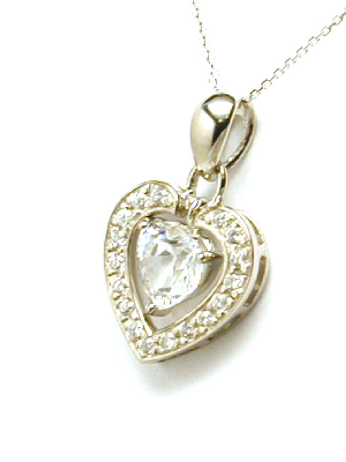 
Moveable Double Heart Cubic Zirconia Cubic Zirconia Pendant
