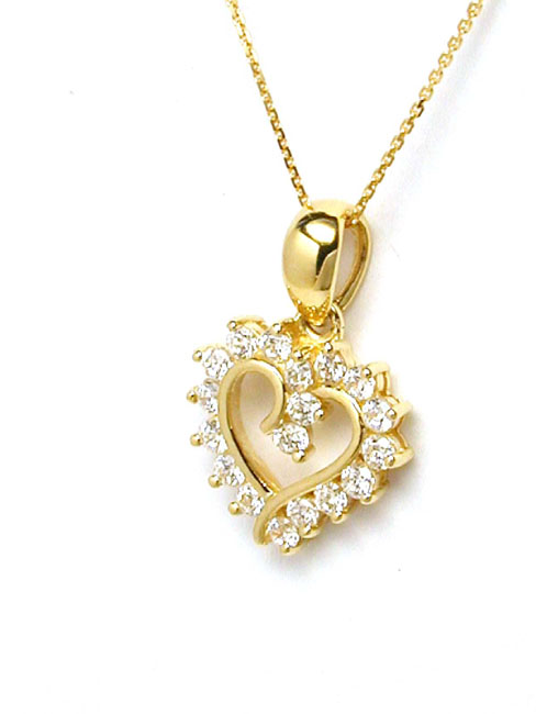 
Adorable Open Cubic Zirconia Cubic Zirconia Heart Pendant
