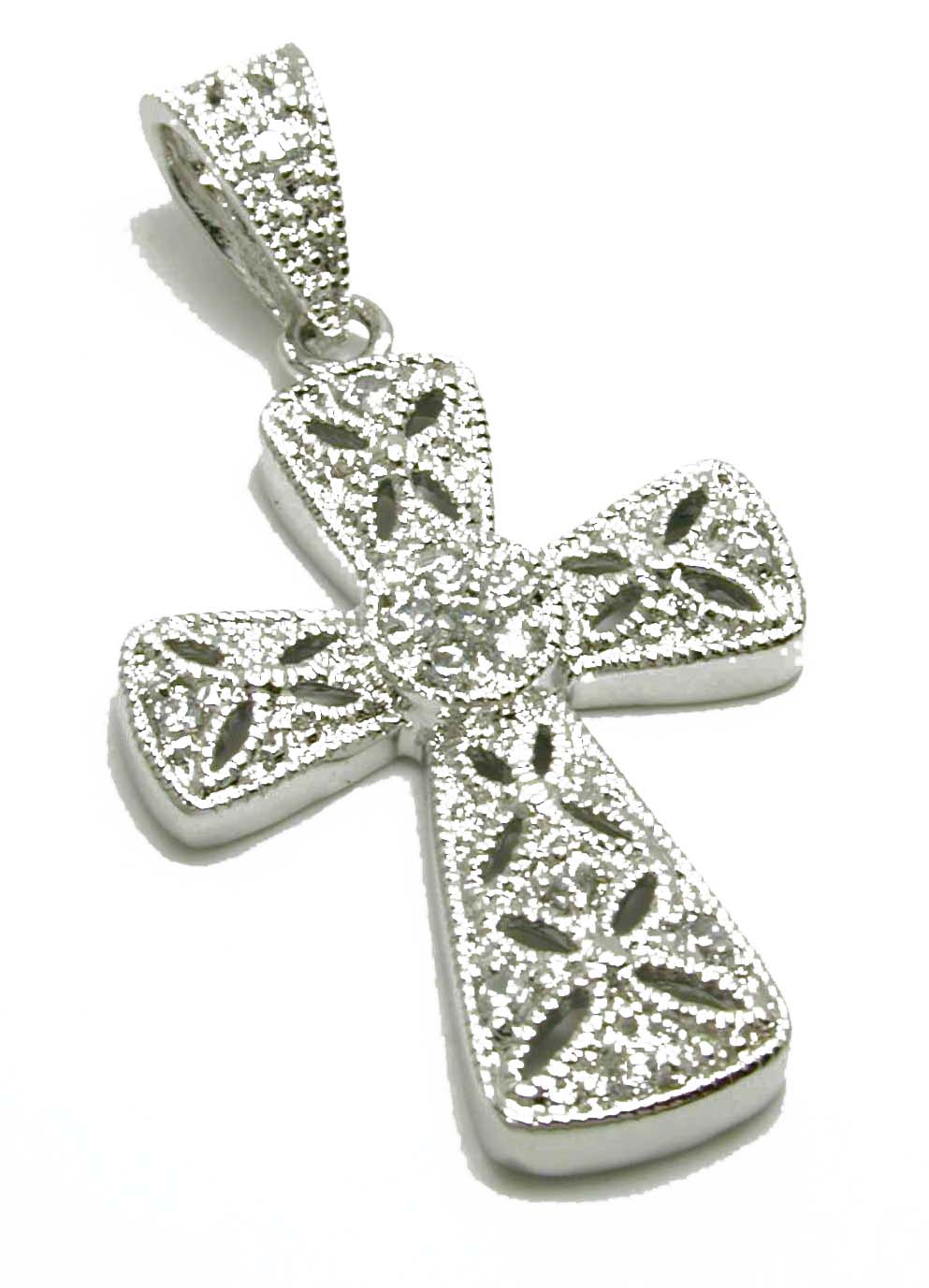 
Antique-style Cubic Zirconia Cubic Zirconia Cross Pendant
