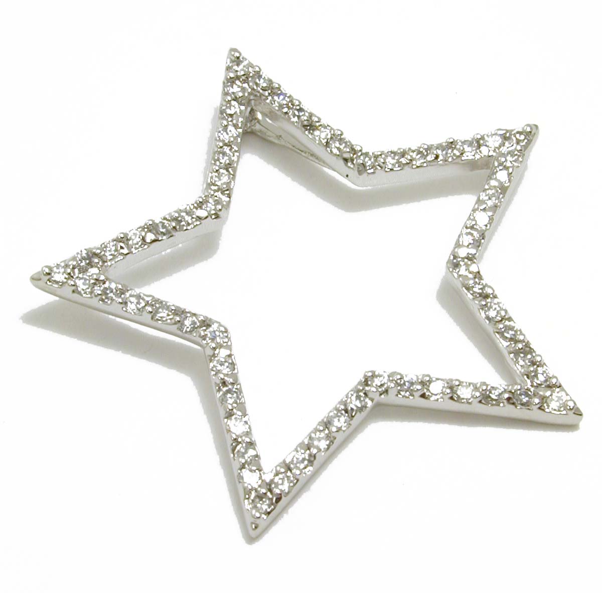 
Bold Open Cubic Zirconia Cubic Zirconia Star Pendant
