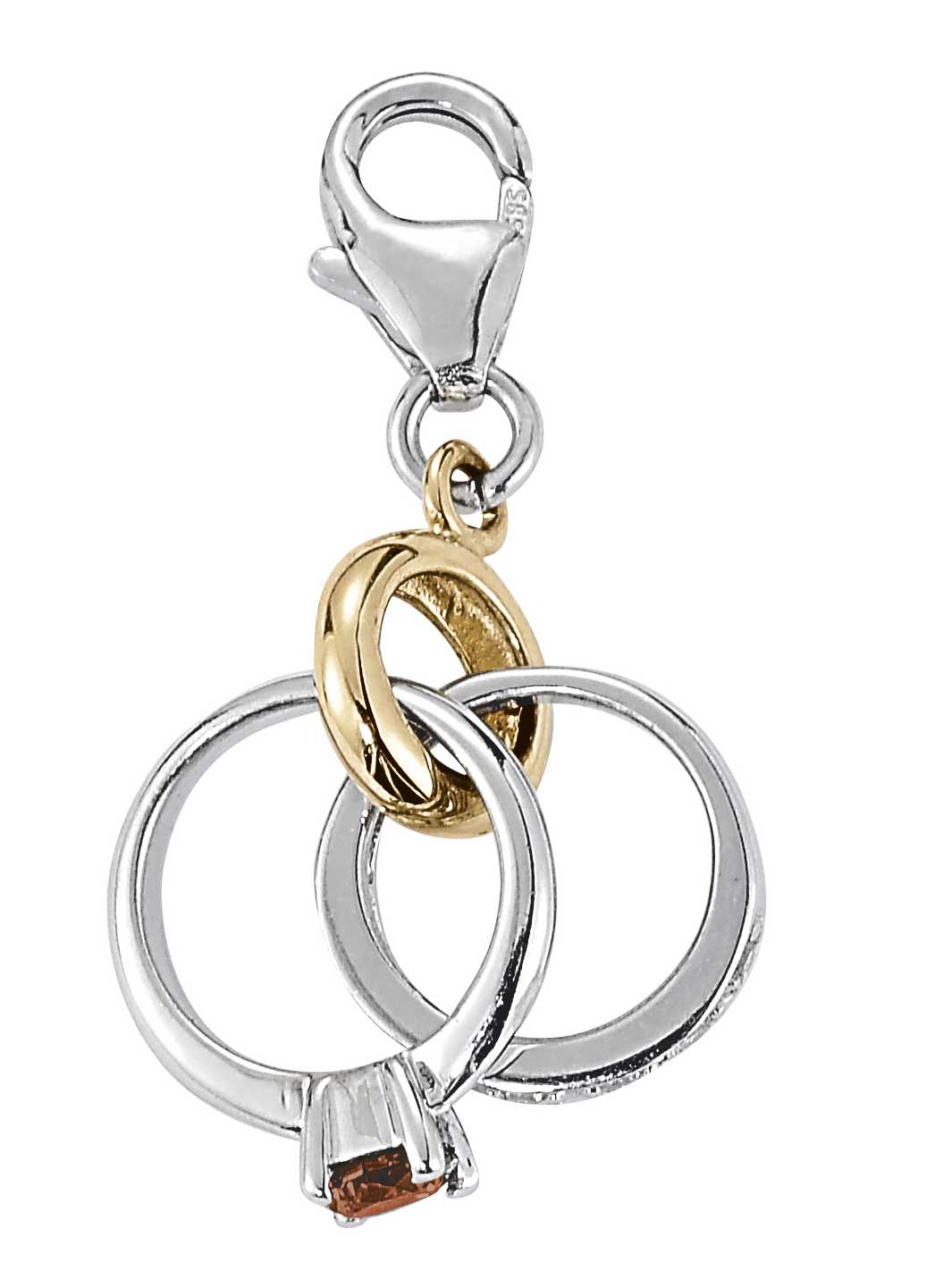 
14k Two-Tone Engagement Round 1.5 mm Diamond Charm
