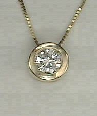 
1/4 ct Diamond Bezel Pendant
