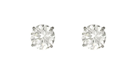 
Stainless Steel 5 mm Round Stud Cubic Zirconia Earrings
