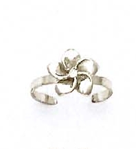 
14k White Cubic Zirconia Flower Toe Ring
