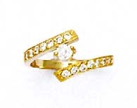 
14k Yellow Gold Cubic Zirconia Modern Toe Ring
