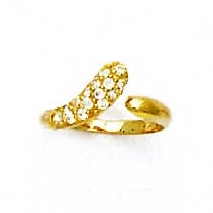 
14k Yellow Cubic Zirconia Modern Toe Ring
