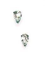 
14k White Gold 5x3 mm Pear Cubic Zirconia Friction-Back Post Stud Earrings
