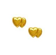 
14k Yellow Gold Childrens Petite Heart Post Earrings
