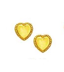 
14k Yellow Gold Childrens Petite Heart Post Earrings
