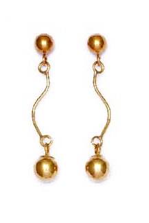 
14k Yellow Gold Drop Friction-Back Post Earrings
