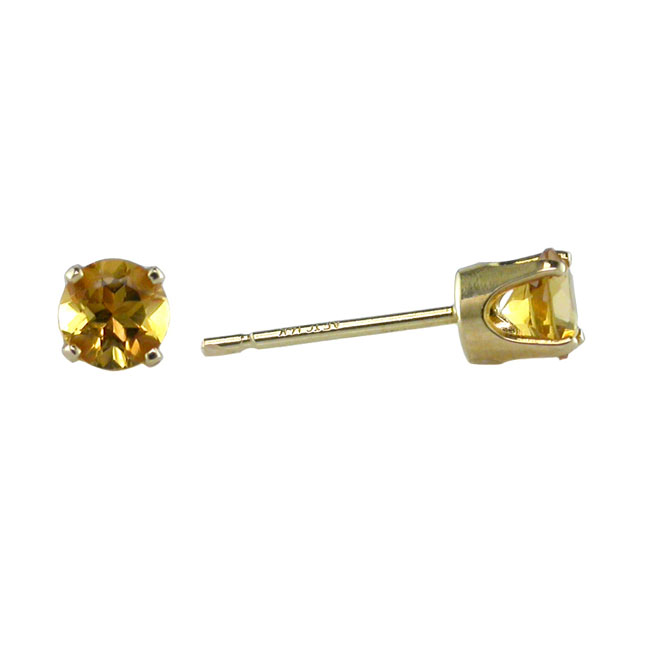 
14k Yellow 5 mm Round Citrine Stud Earrings
