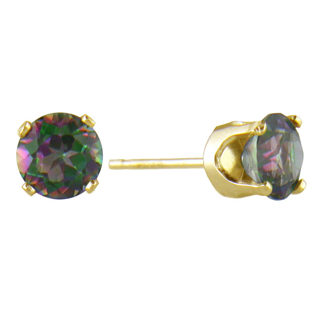 
14k Yellow 6 mm Round Mystic Topaz Stud Earrings
