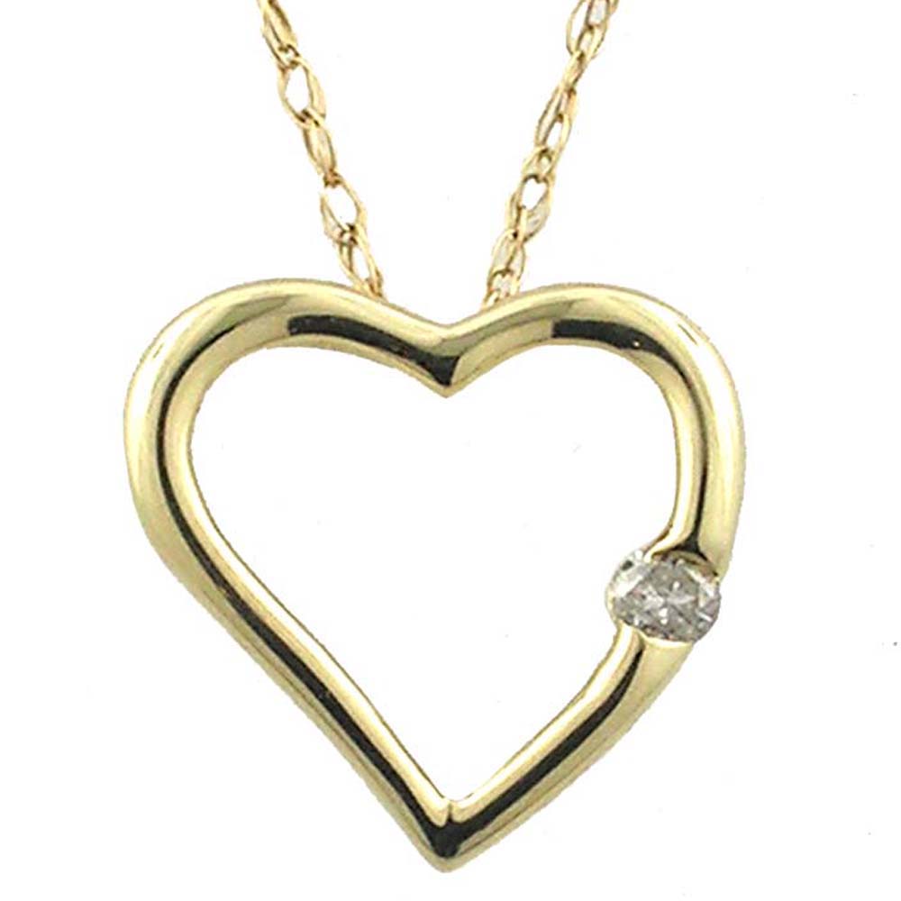 
10k Yellow Heart Diamond Pendant
