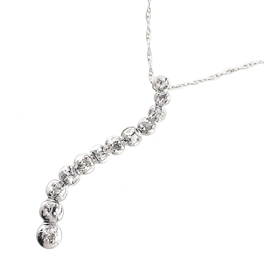 
10k White S Journey Diamond Pendant
