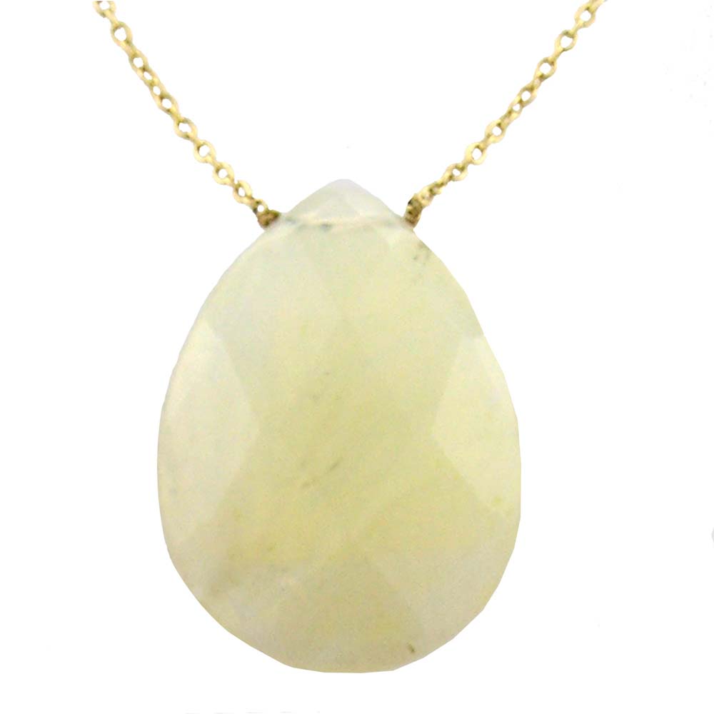 
Sterling Silver 30x40 mm Pear Lemon Quartz Pendant
