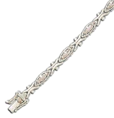 
X Design Marquise 5x3 mm Cubic Zirconia Silver Bracelet
