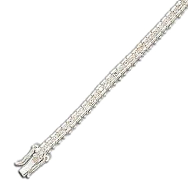 
Channel Set Round 2 mm Cubic Zirconia Silver Bracelet
