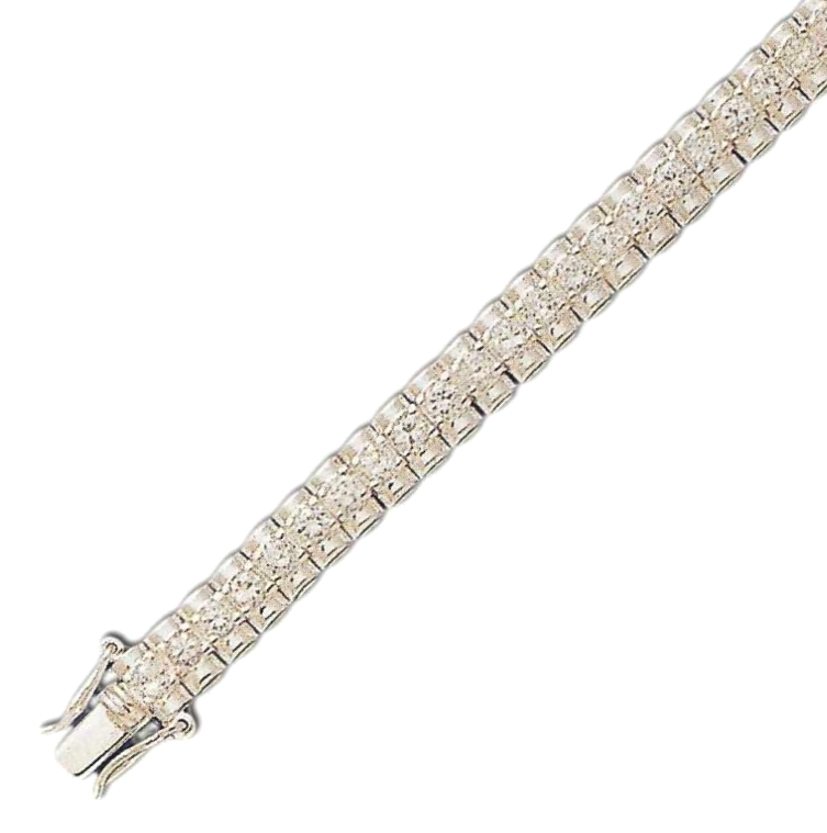 
Stylish Bold Round 3 mm Cubic Zirconia Silver Bracelet
