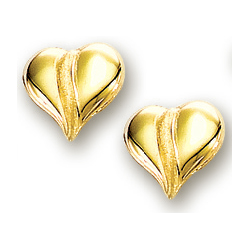 
14k Yellow Childrens Heart Stud Earrings
