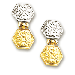 
14k Two-Tone Tuscany Desgin Earrings
