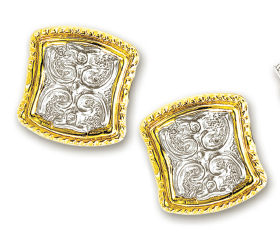 
14k Two-Tone Tuscany Desgin Earrings
