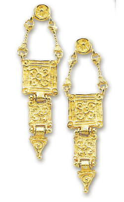 
14k Yellow Tuscany Desgin Drop Earrings
