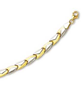 
14k Two-Tone Elegant Fancy Design Bracelet - 7.25 Inch
