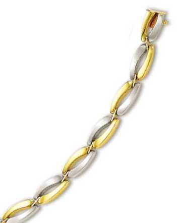 
14k Two-Tone Elegant Fancy Design Bracelet - 7.25 Inch
