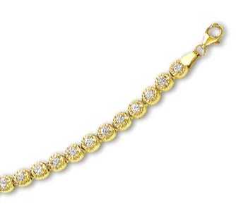 
14k Two-Tone Elegant Design Bracelet - 7.5 Inch
