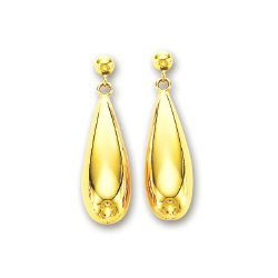 
14k Yellow Bold Large Tear Drop Earrings
