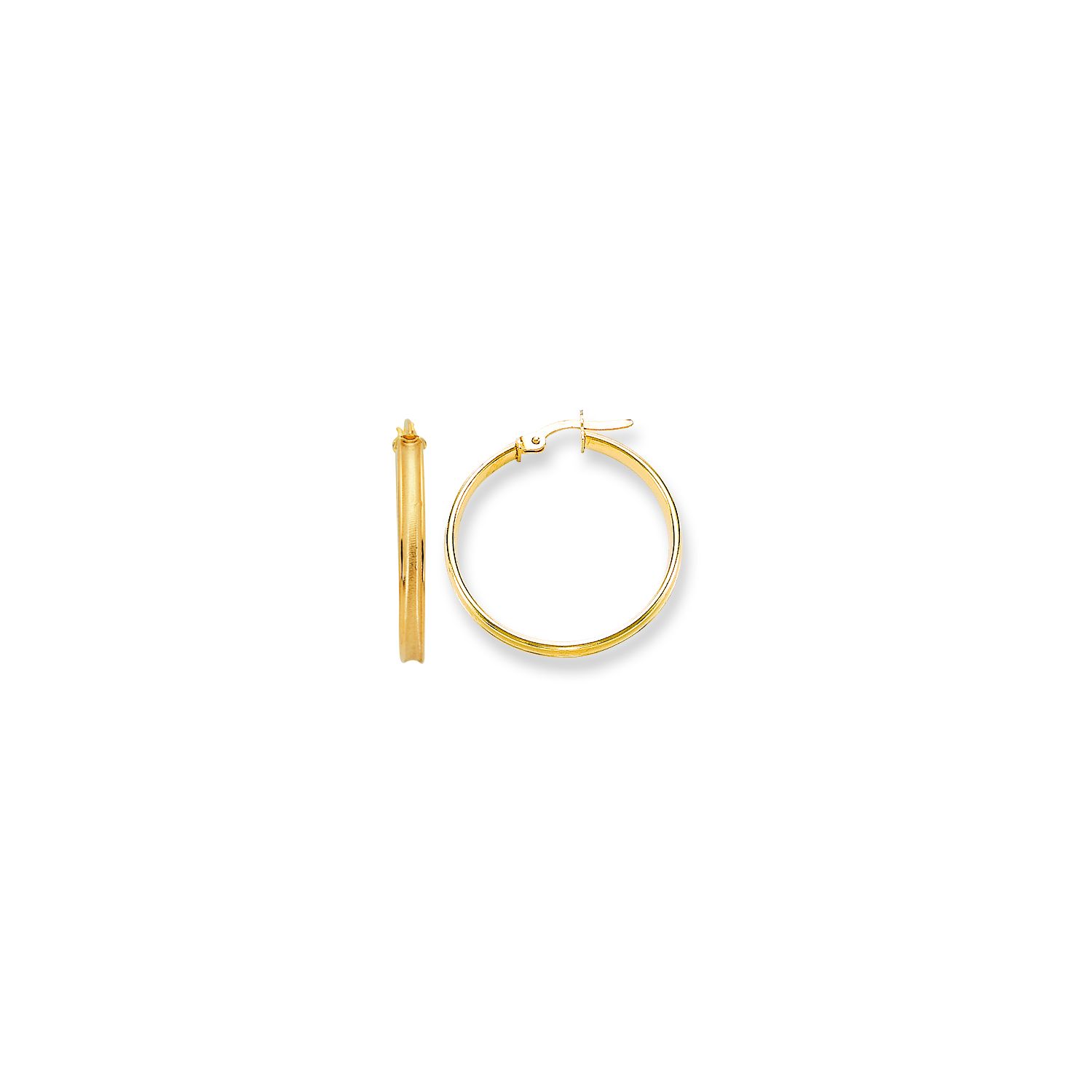 
14k Yellow Shiny Light Weight Hoop Earrings
