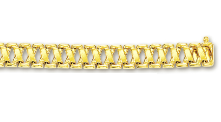 
10k Yellow Fancy Link Bracelet - 7.25 Inch
