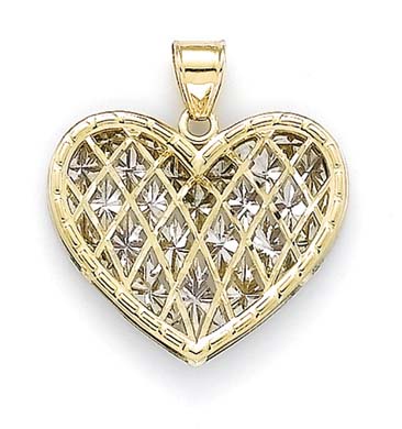 
14k Yellow Gold Illusion Heart Pendant
